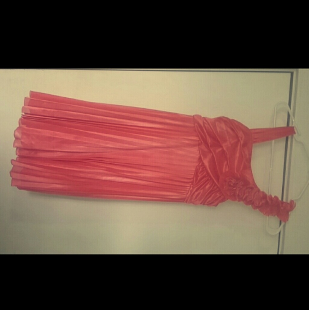 Salmon colored dress